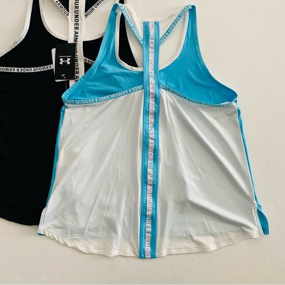 Under Armour | Racer Back Loose Fit Logo Trim Tank Top Bundle NWT L - Picture 9 of 13